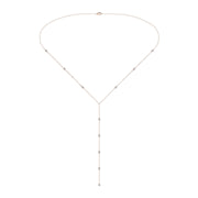 Pendentif diamants naturels ronds 0.44 carat or rose Lidia